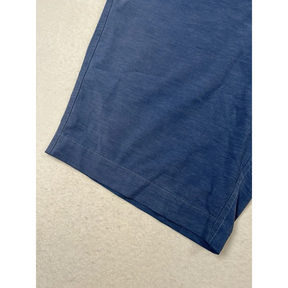 Faherty All Day Shorts Mens 38 Blue Heathered Hybrid Quick Dry‎ Stretch Summer